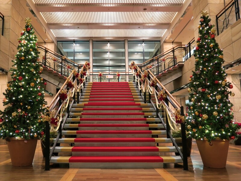 ヨコハマスカイ28階クリスマス装飾のようす