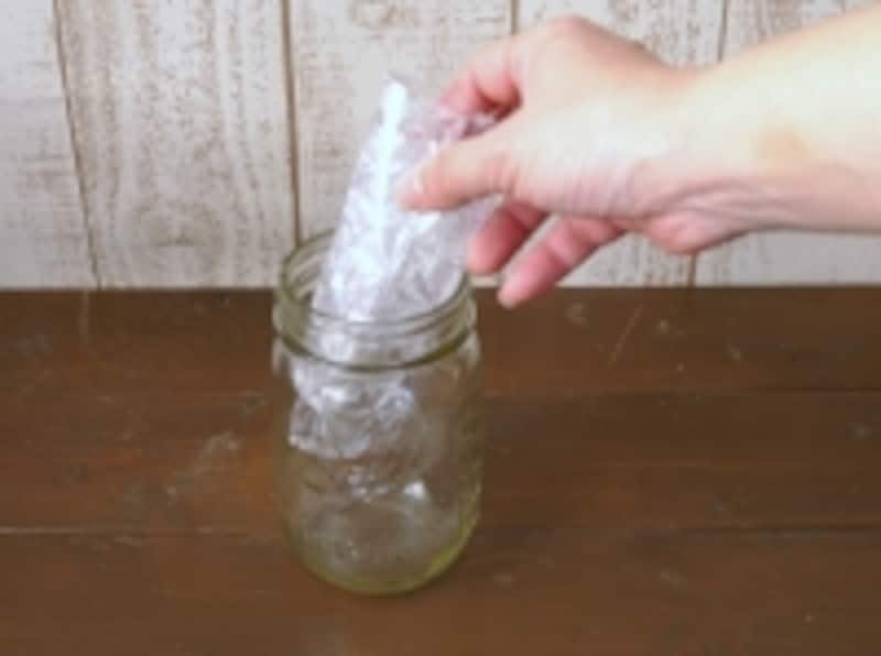 丸めて入れるだけ