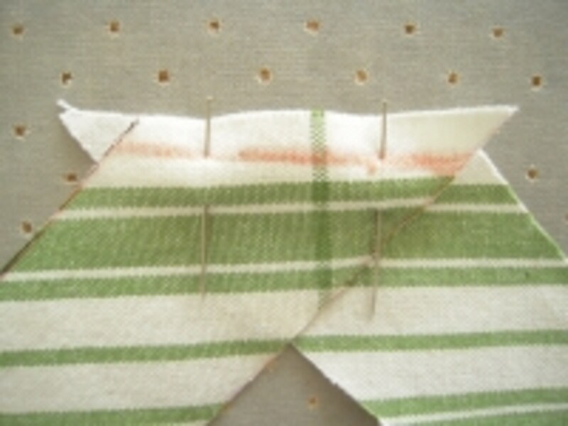 初めて作る方は、細かく縫う前に、一度、試し縫いしてみて、布がずれてつながっていないか確かめてみても