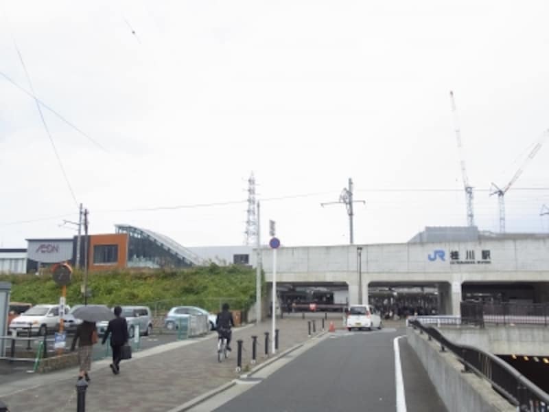 つむぎの街、洛西口、桂川