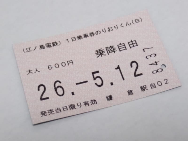 江ノ電一日乗車券『のりおりくん』