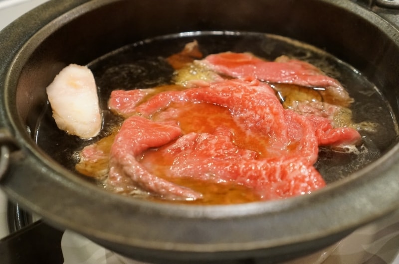 関東風のすき焼き