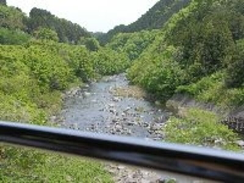 列車は渡良瀬川に沿って走る
