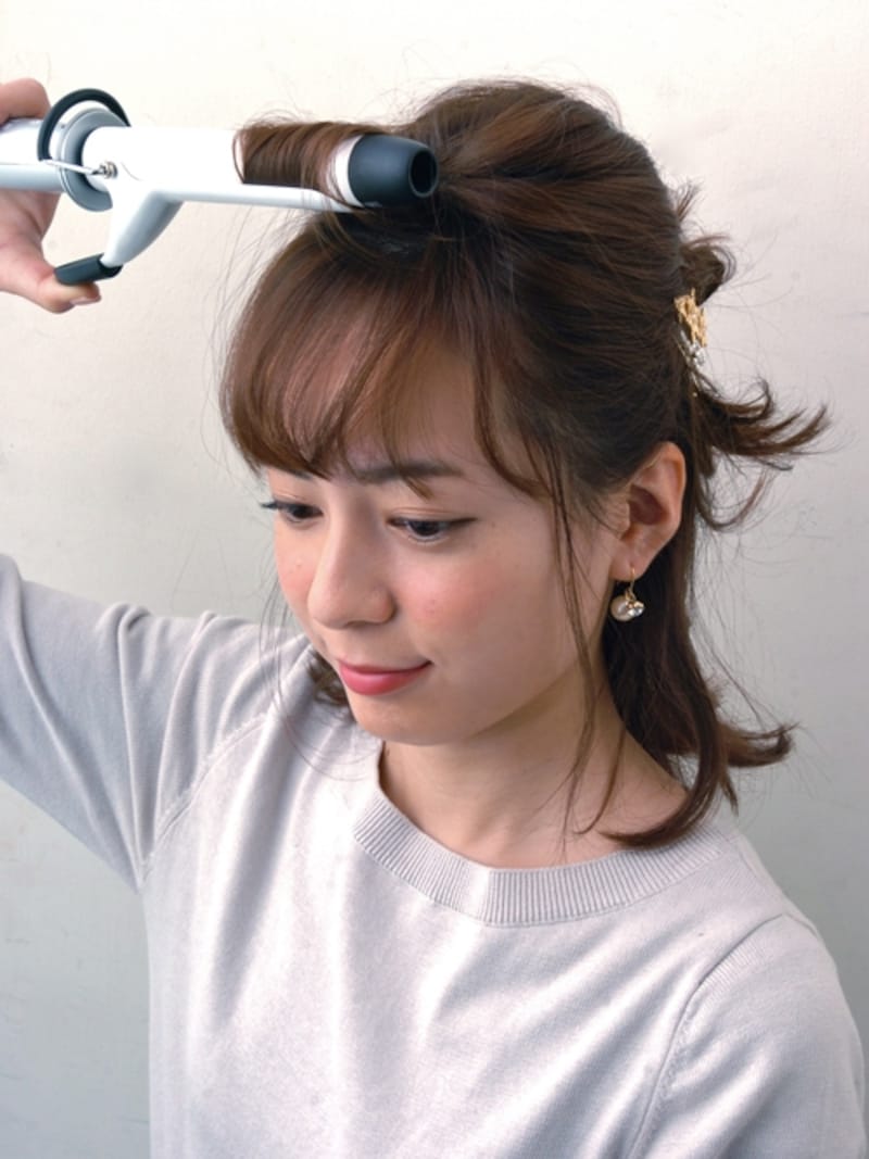 根元をワンカール巻く