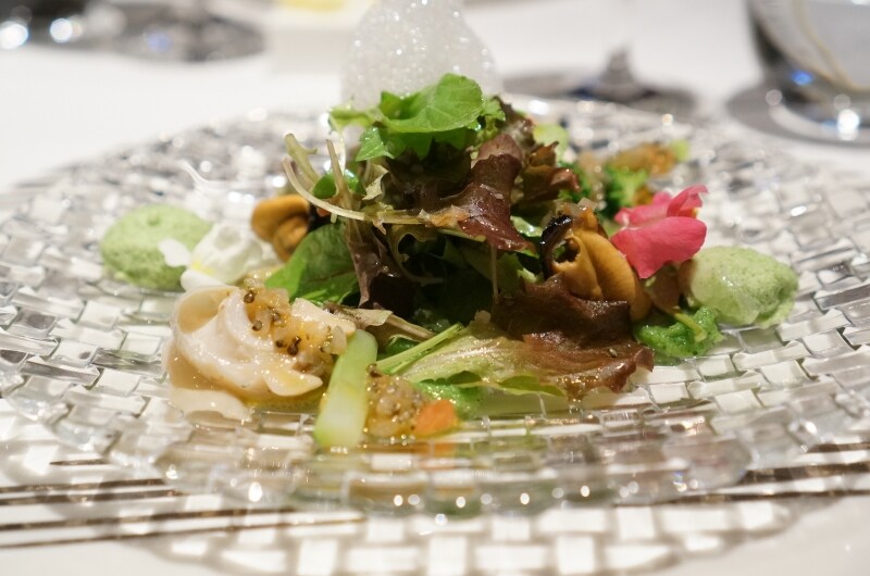 ムール貝とバイ貝のサラダ仕立て