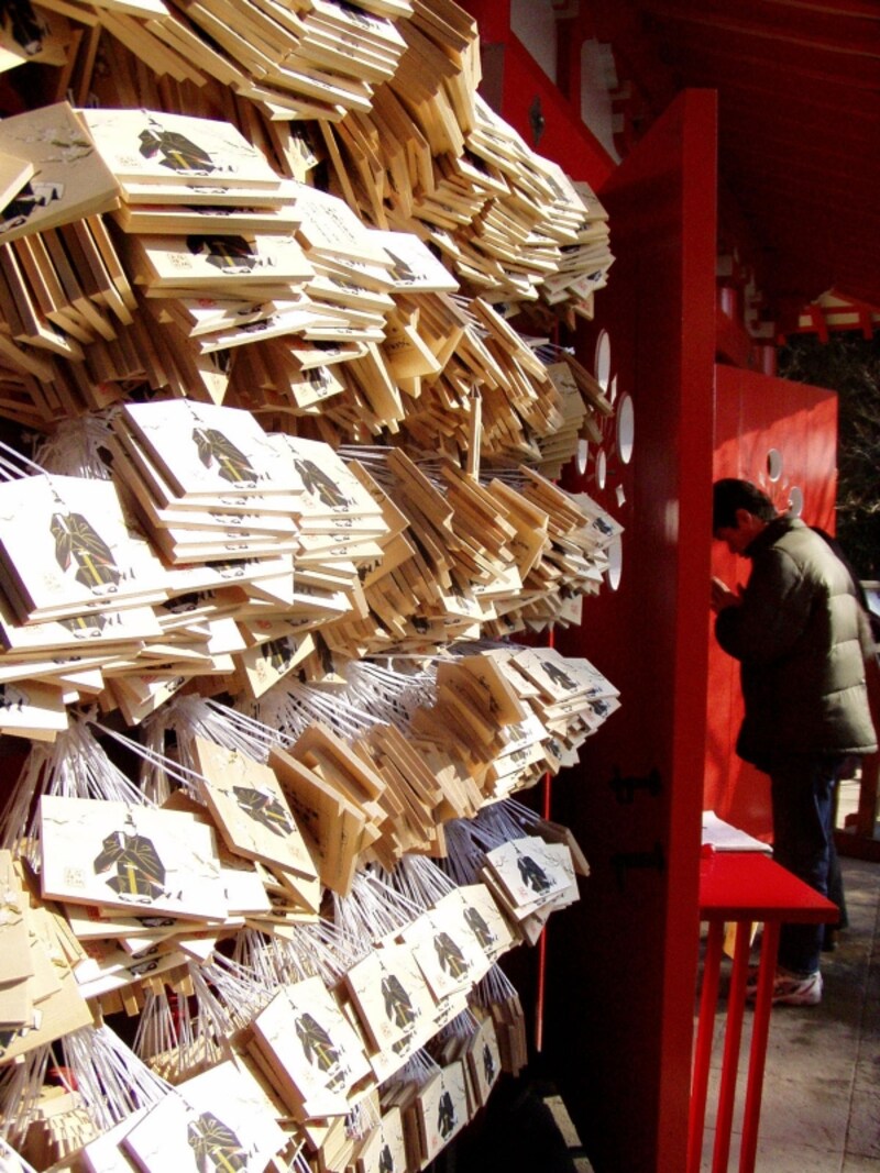 学業成就を願う絵馬がたくさん