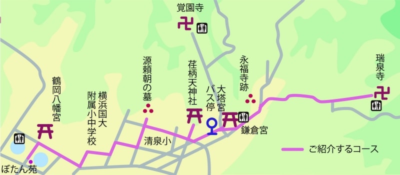ご紹介するルートの地図