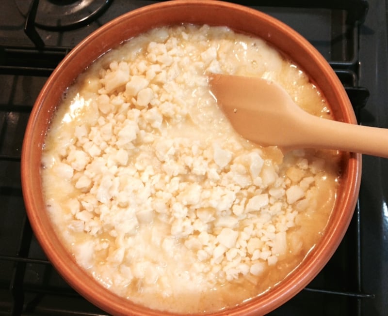 5. チーズを溶かしているところ