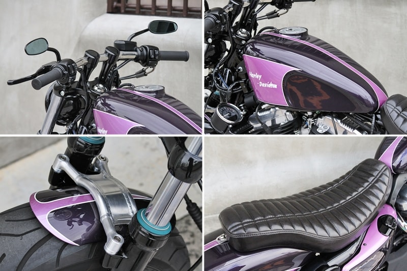 直線勝負のレーサースタイルとしつつ、ヴィンテージ感の演出も忘れないレーサーモデルとされます。