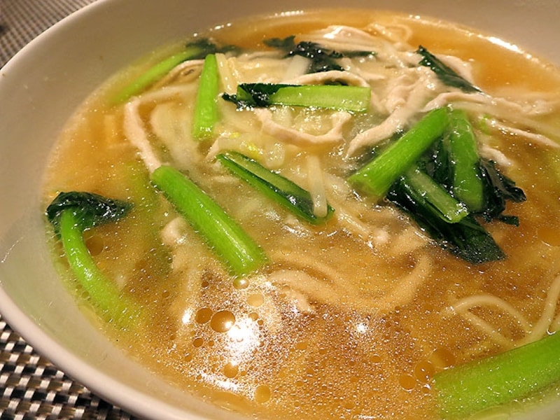 鶏肉細切り入りそば 柚子胡椒味