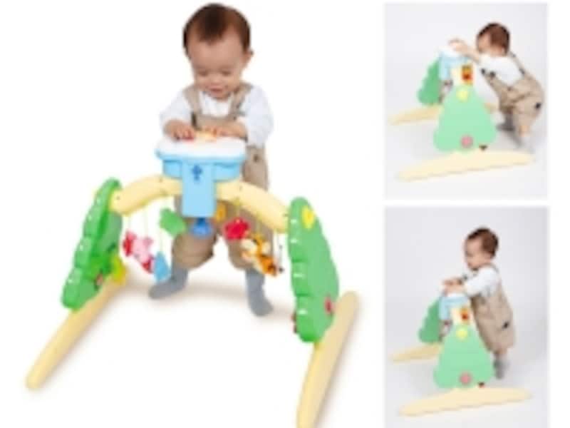 つかまり立ちジムにするとタッチの練習としても活躍します