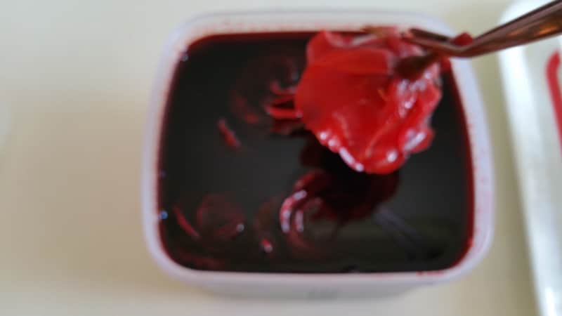 バラを引き上げるところ