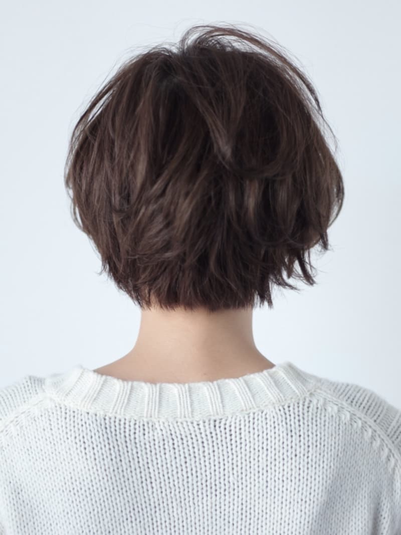 大人かわいいパーマショートボブ
