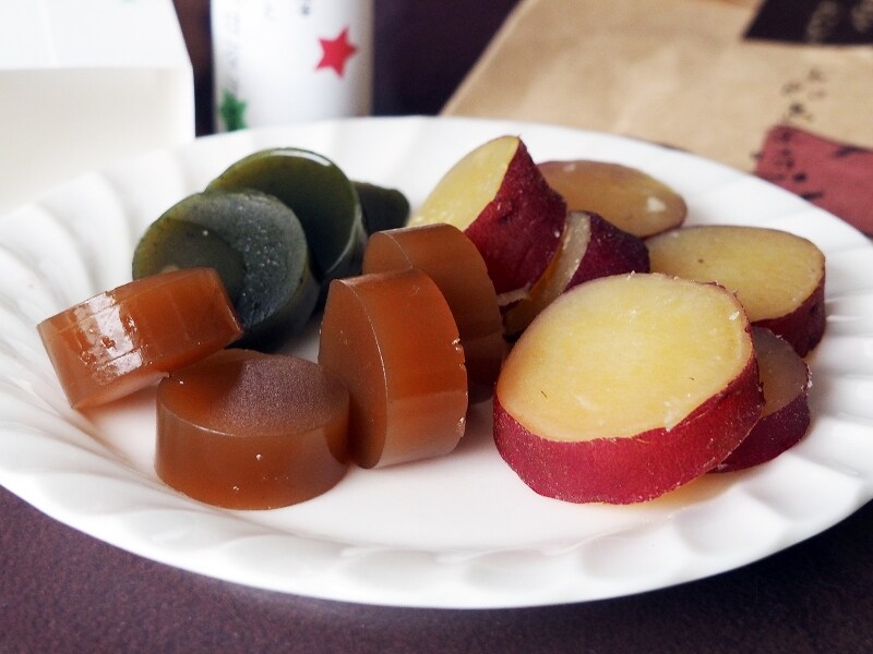 メープルと濃抹茶羊羹＆五郎島金時芋