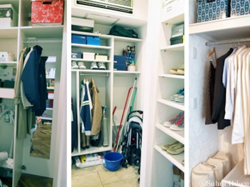 クローゼット収納3つ