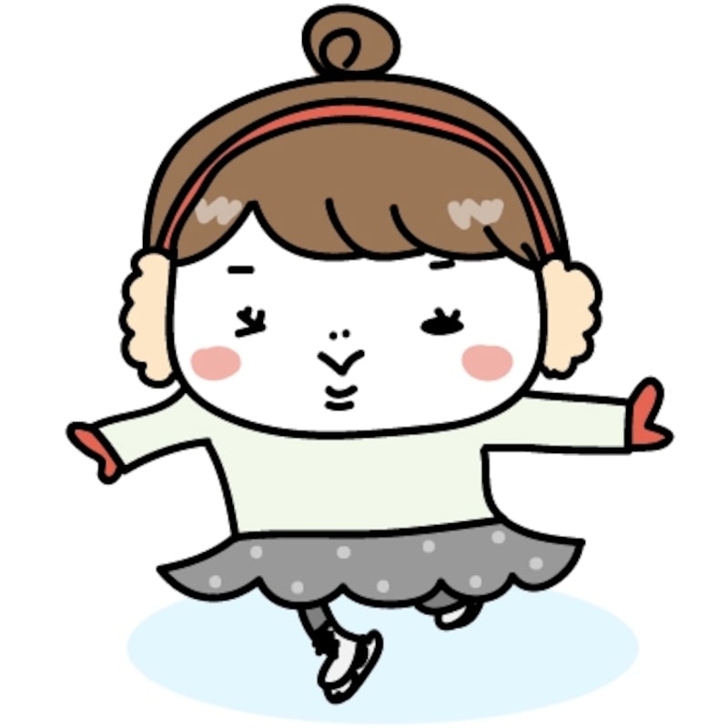 【カラー】得意げにスケートをする女の子です。