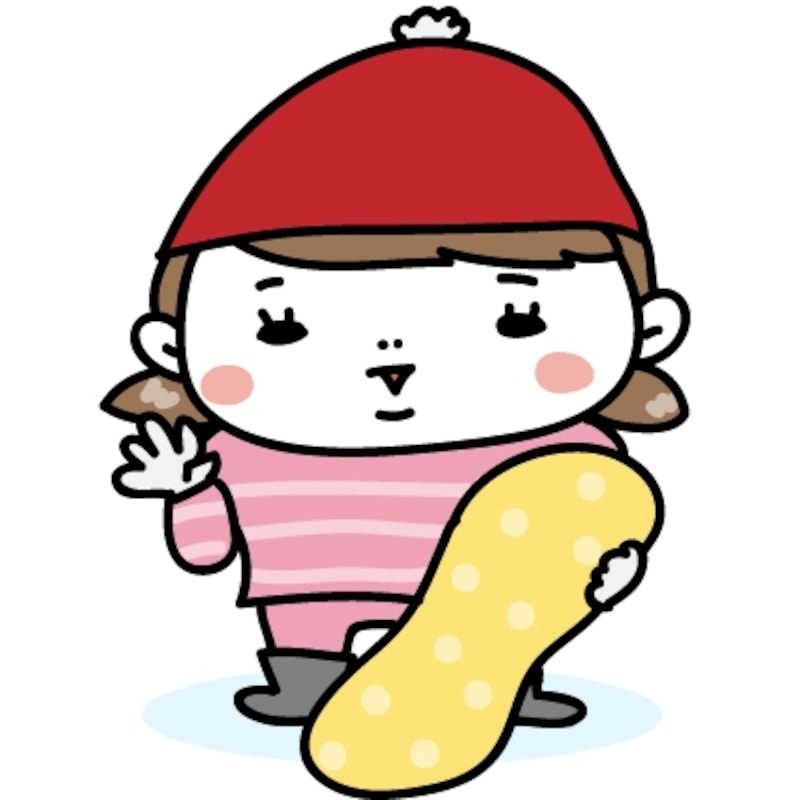 【カラー】ボードを持った女の子です。