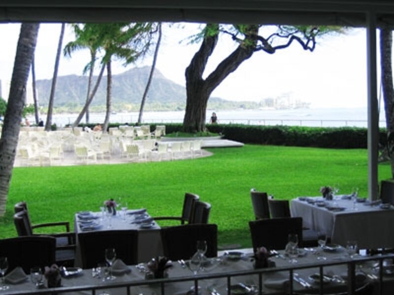 ダイヤモンドヘッドとワイキキビーチを眺めながら、