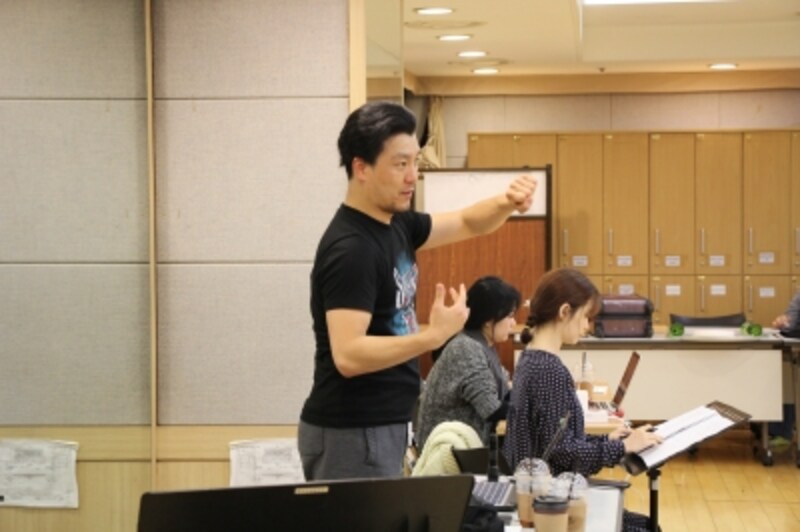 『リタ』稽古中のヤン・ジュンモさん。(C) 忠武アートホール