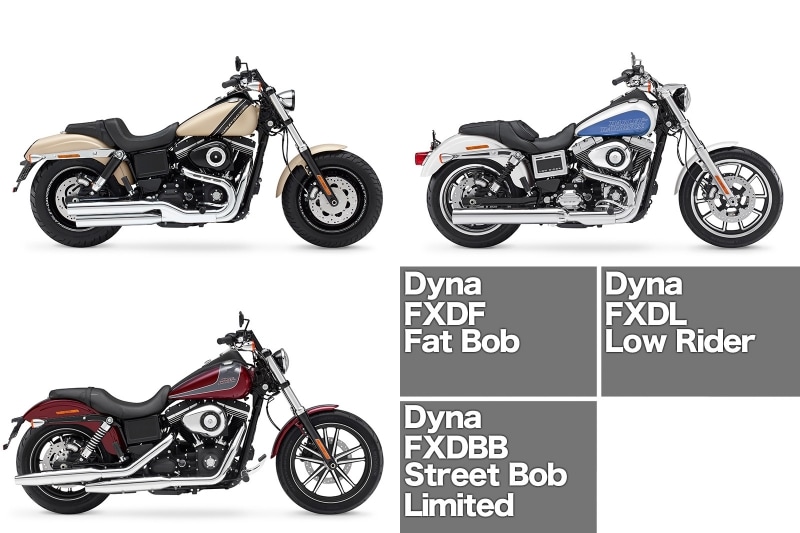 ［上段左］FXDF ファットボブundefined［上段右］FXDL ローライダーundefined［下段左］FXDBB ストリートボブ リミテッド