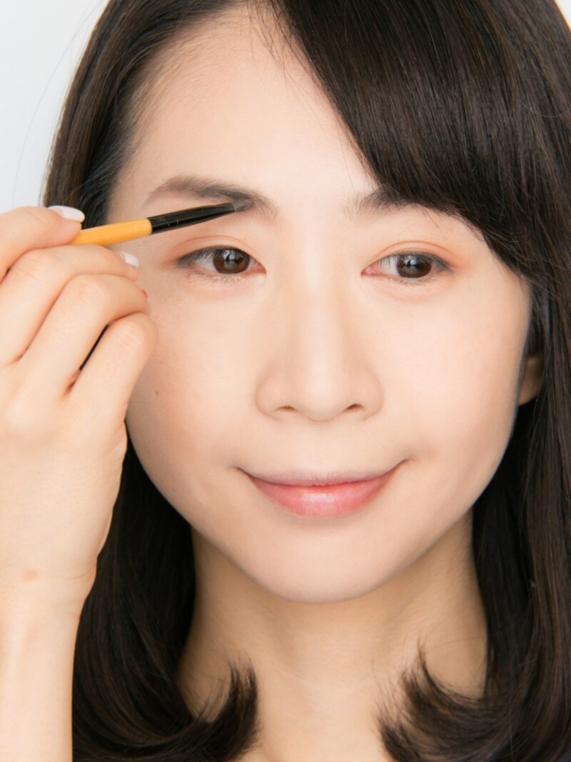 眉頭からノーズサイドにかけて