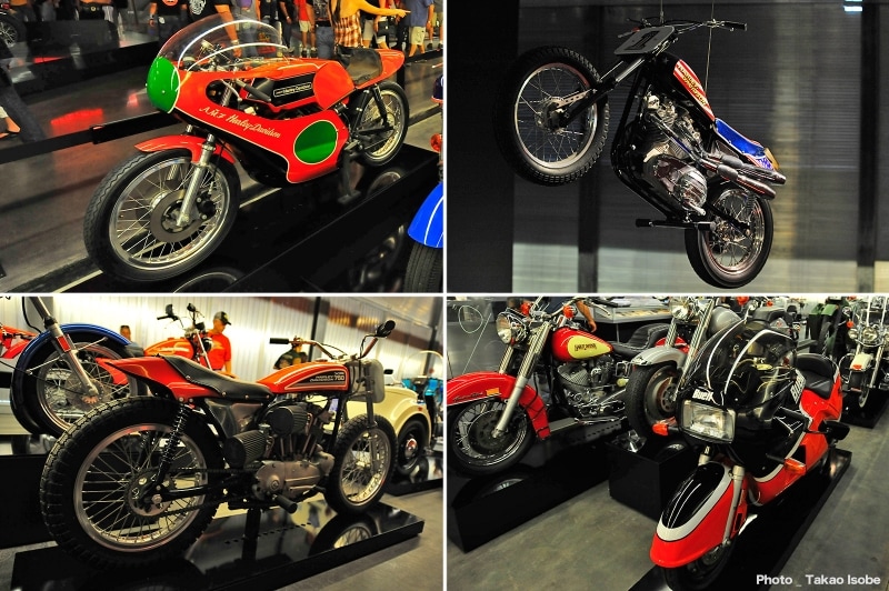 ロードレースはもちろん、アメリカで人気のダートトラックレースなどで活躍した名車たち。コアなファンからは今なお支持される伝説でもあります。