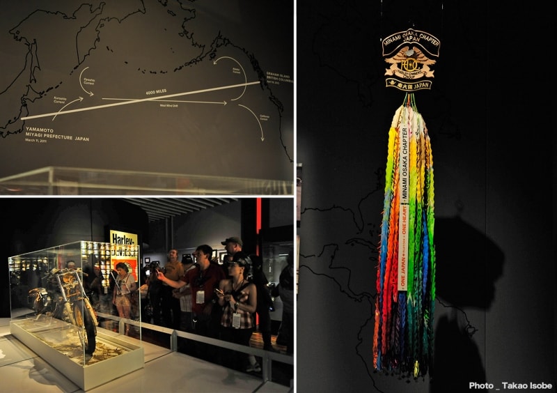 はるか5000キロ以上も太平洋を漂流し、カナダに流れ着いた奇跡の一台。オートバイとしての原型を崩さなかったところに、ハーレーの頑丈さが垣間見えるよう。