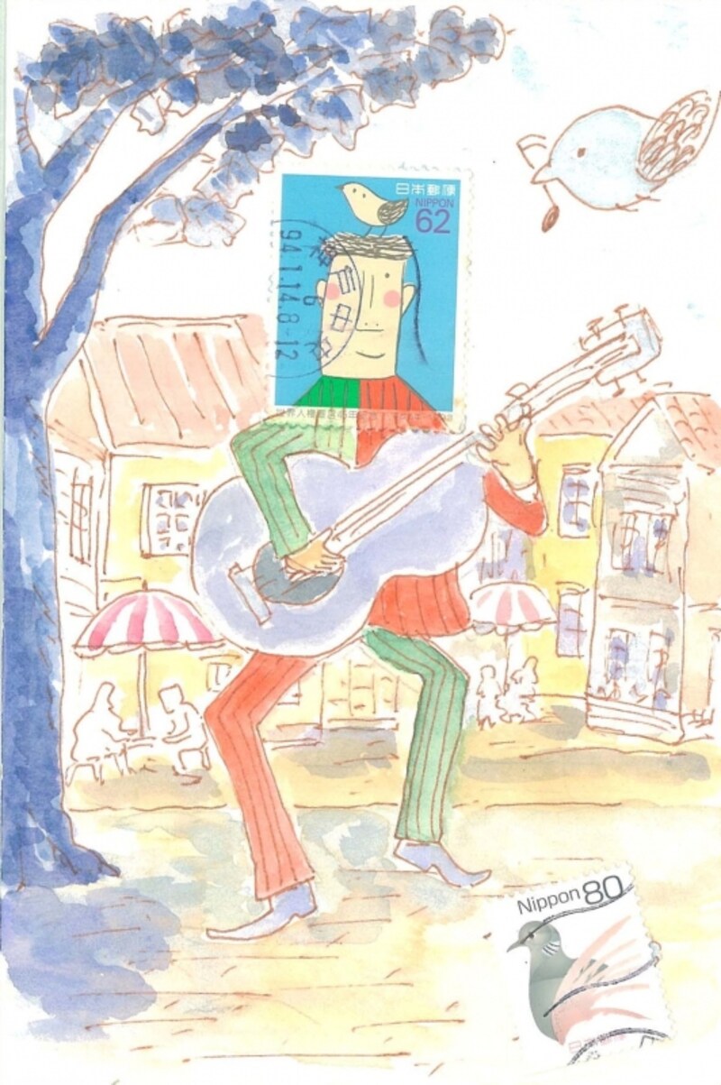 切手で綴る絵はがき教室