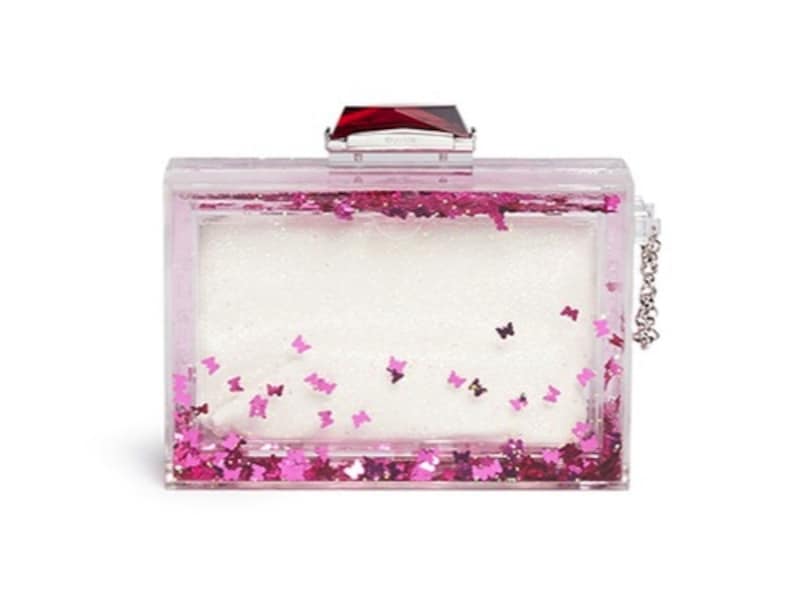 KOTUR／'SOCIAL BUTTERFLY' GLITTER PERSPEX CLUTCH