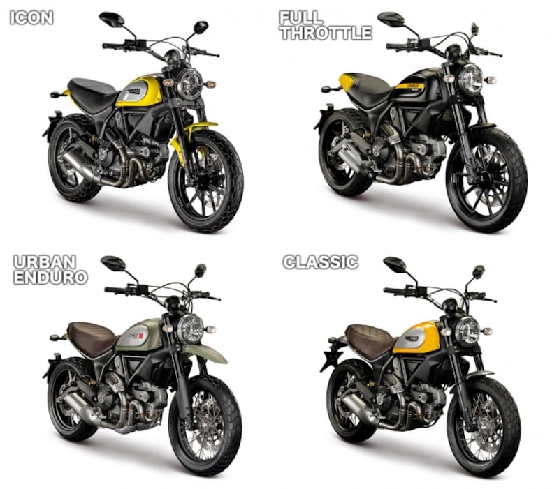 『ICON』をベースに、『FULL THROTTLE』、『URBAN ENDURO』、『CLASSIC』と計4つのモデルをラインナップ