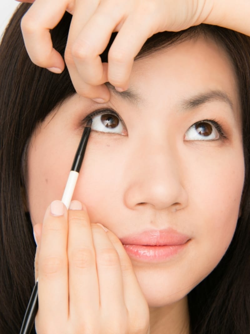 粘膜の部分もしっかりとアイラインで埋める