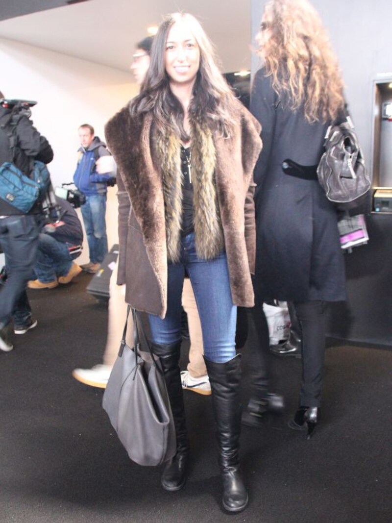 ファー＆ムートン＋ブーツでボヘミアンルックundefined(c)Rie Miyata