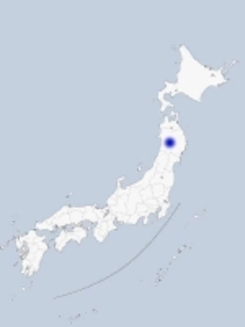 田沢湖の地図