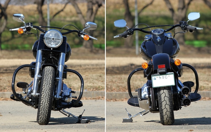 ハーレーダビッドソン FLS ソフテイルスリム / フロントビュー&リアビュー