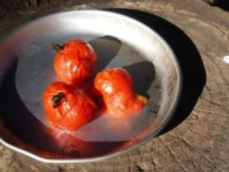 ミニトマトは煙だけで極上のおつまみに