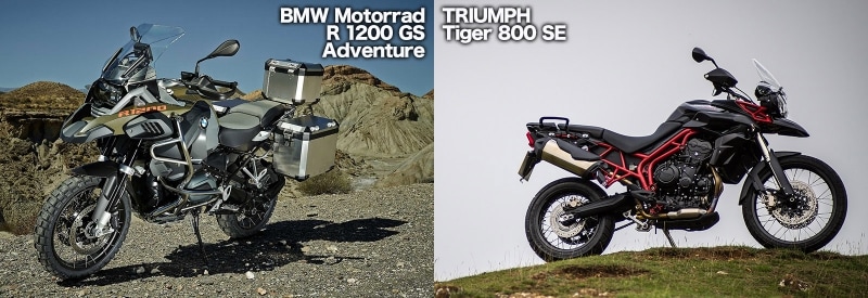 ［左］BMW Motorrad R 1200 GS Adventureundefined［右］TRIUMPH Tiger 800 SE