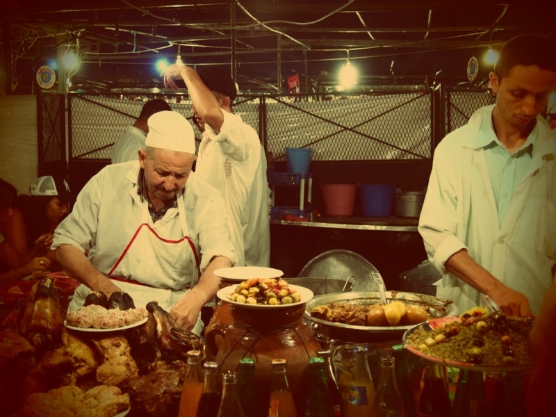 フナ広場の屋台