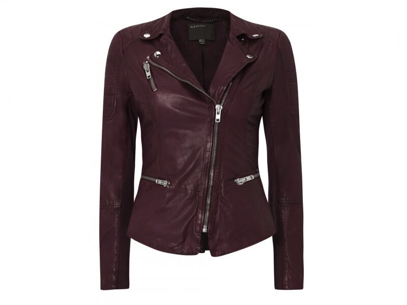 MUUBAA／ANYANG PURPLE LEATHER BIKER