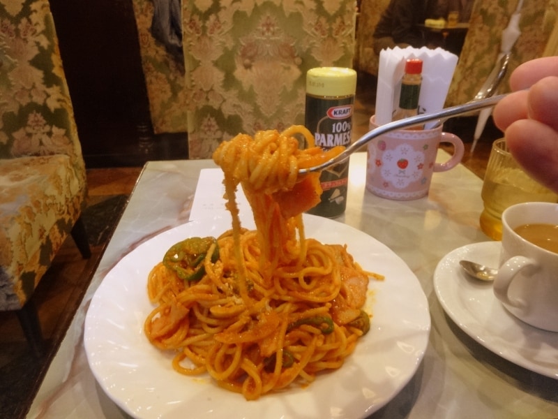 まさに喫茶店のナポリタン