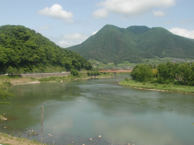 初夏の千曲川