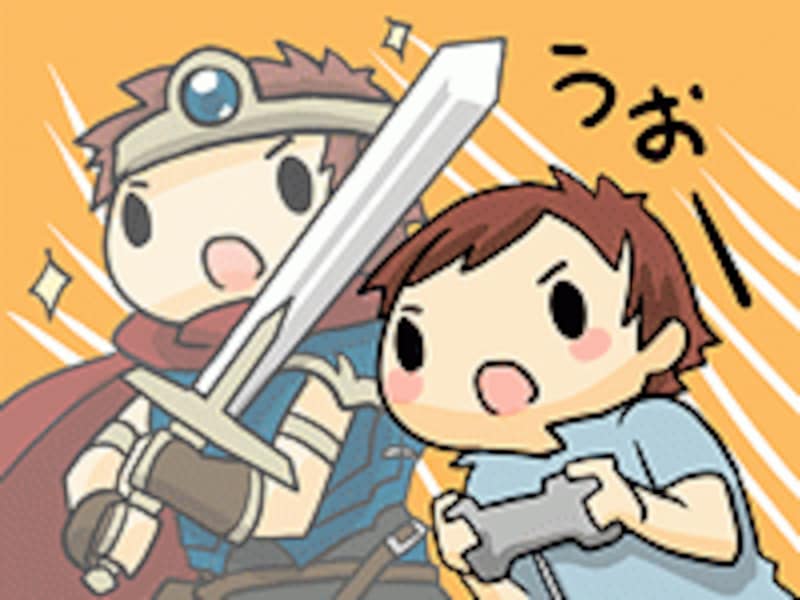 主人公になりきっている図