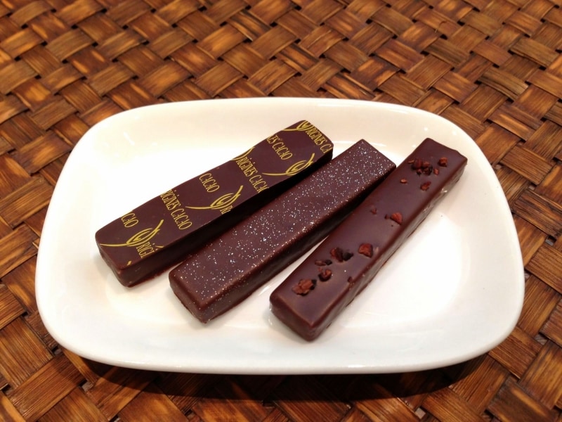 3種類の産地別カカオのバー