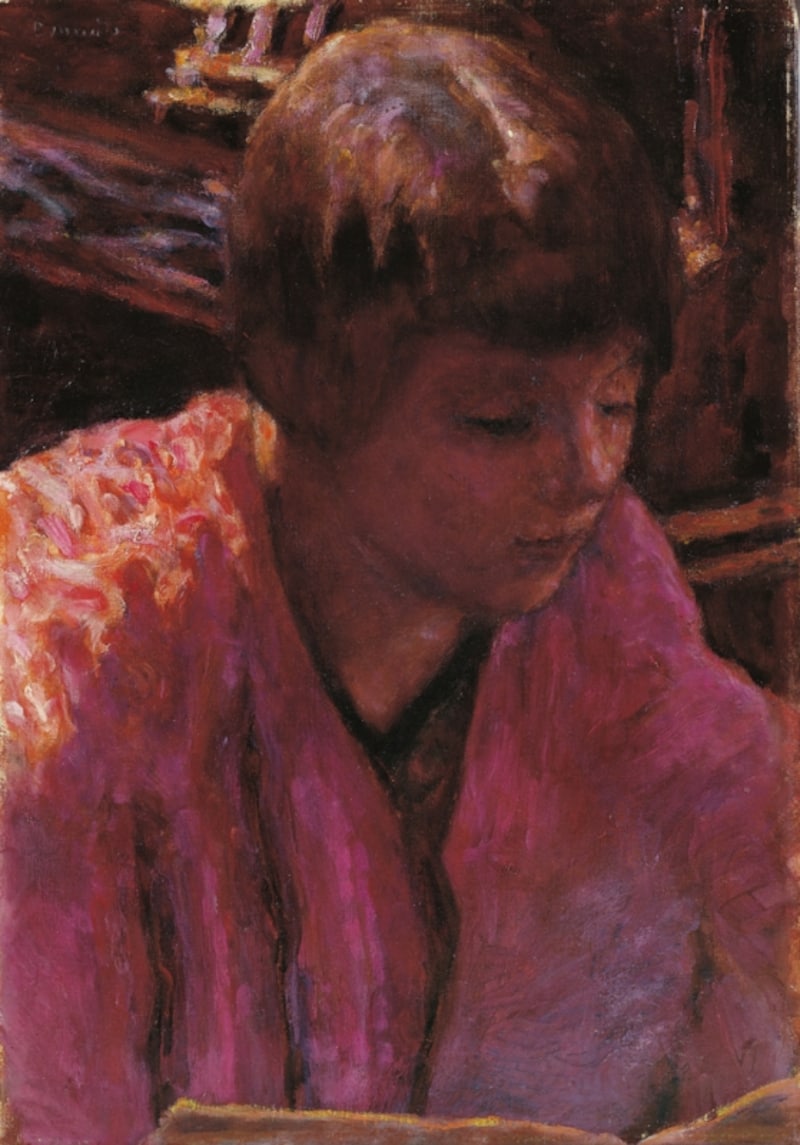 ボナール《薔薇色のローブを着た女》