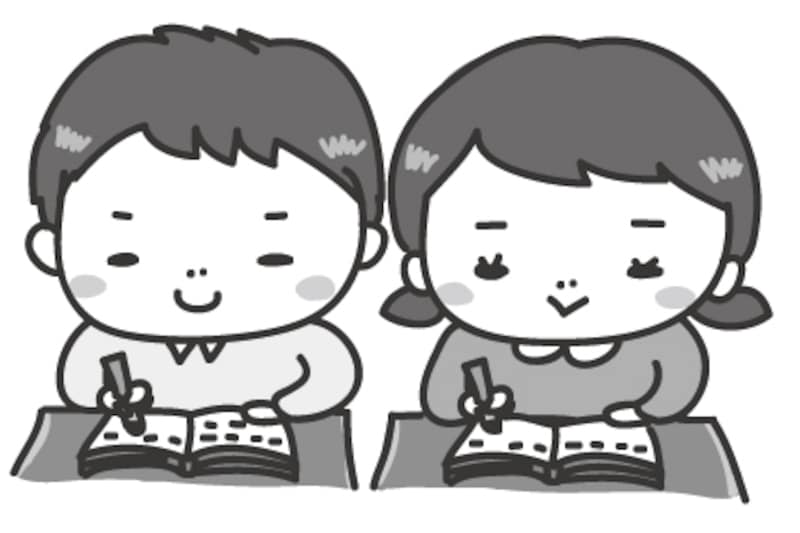 授業 学校 イラスト 白黒 かわいい