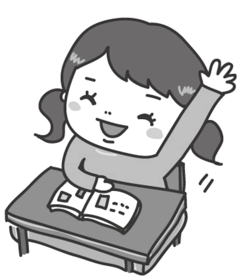 女の子 学校 イラスト 白黒 かわいい