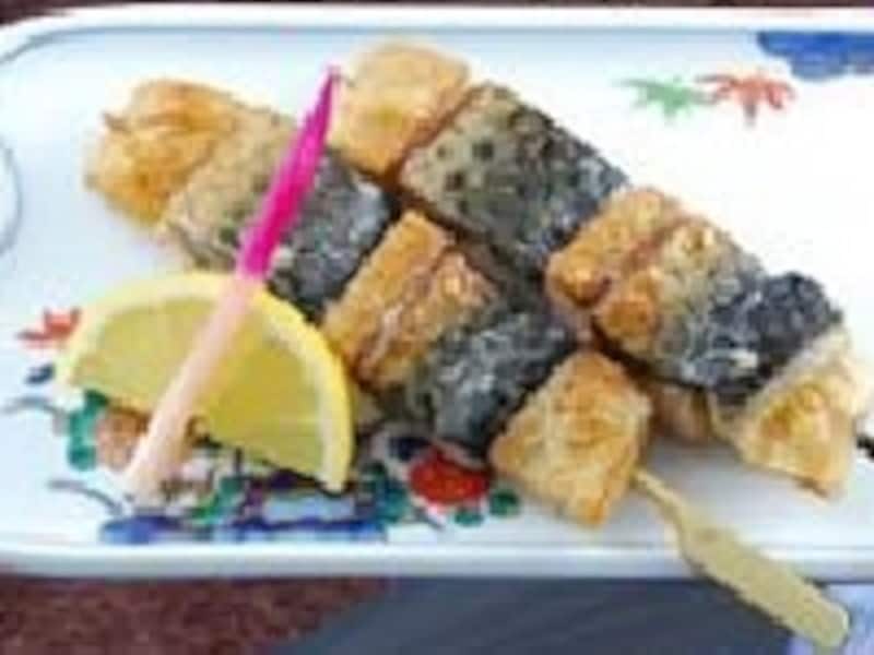 「サバの串焼き」。