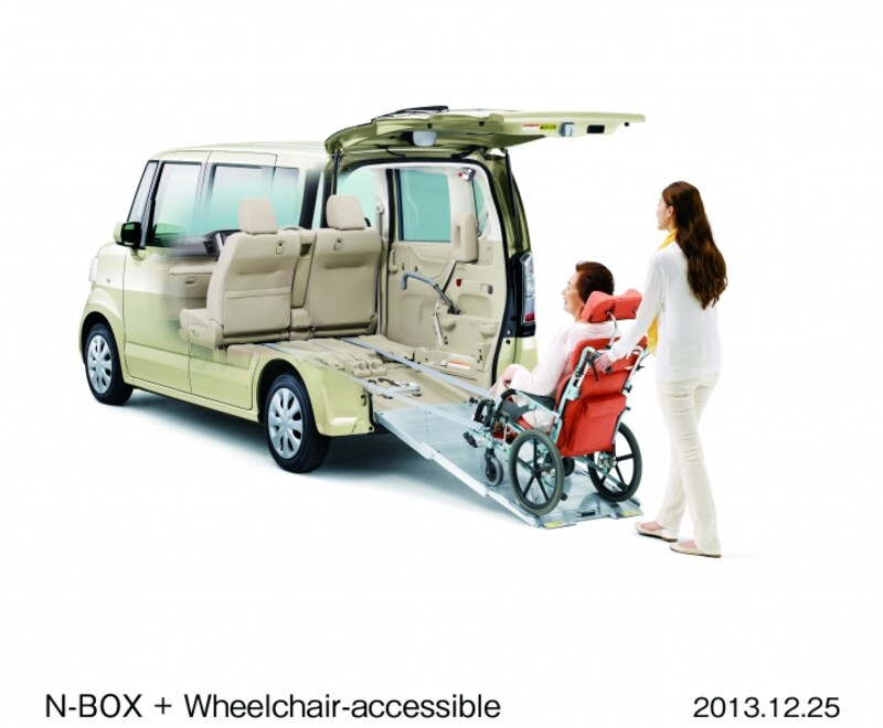 ホンダNBOX+の車椅子仕様車undefinedスロープで車椅子ごと乗り込める