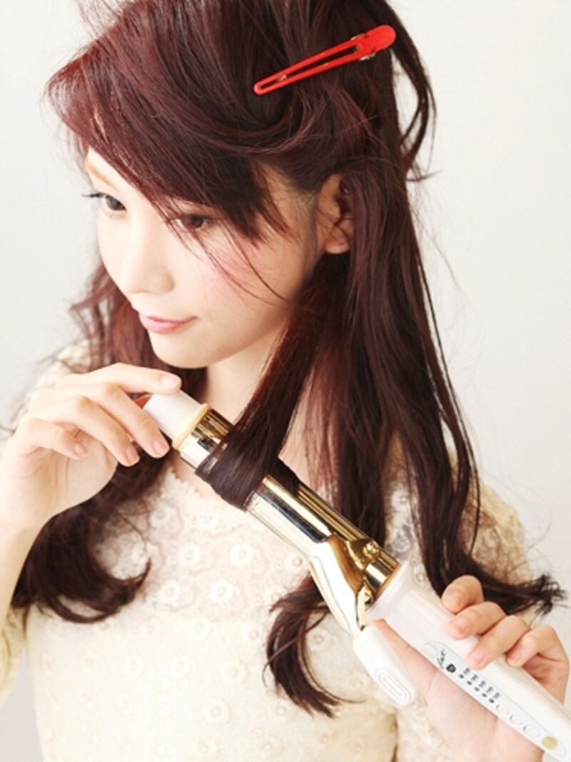 32mmのヘアアイロンを使用