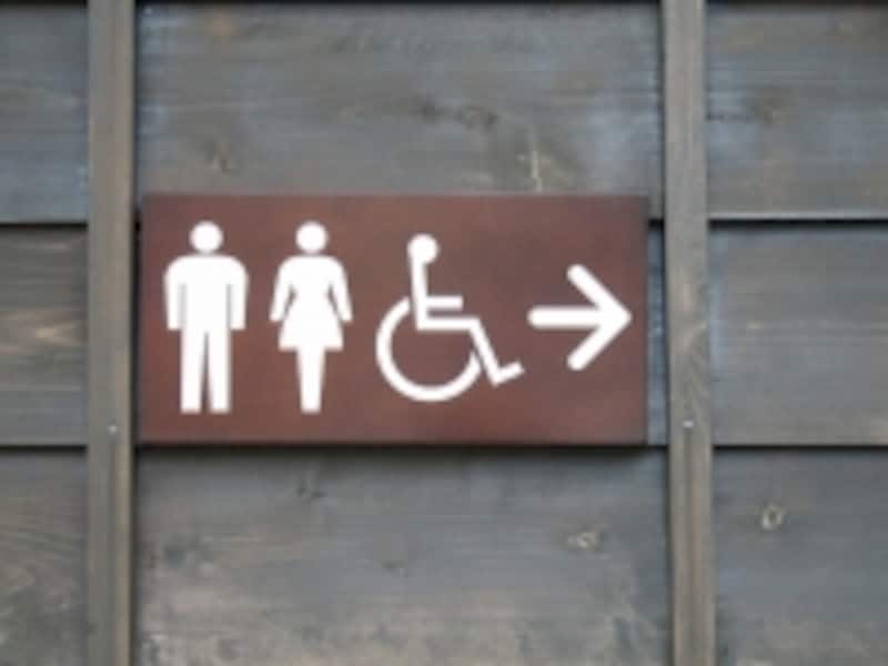 トイレの案内板の画像
