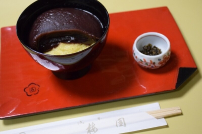 『梅園』の「あわぜんざい」